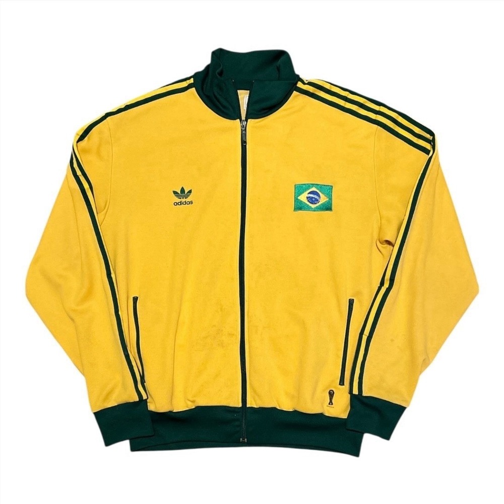 Adidas Brazil World Cup Track Jacket Full Zip Size 2XL Vintage Ak9001